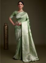 Soft Silk Olive Traditional Wear Zari Weaving Saree